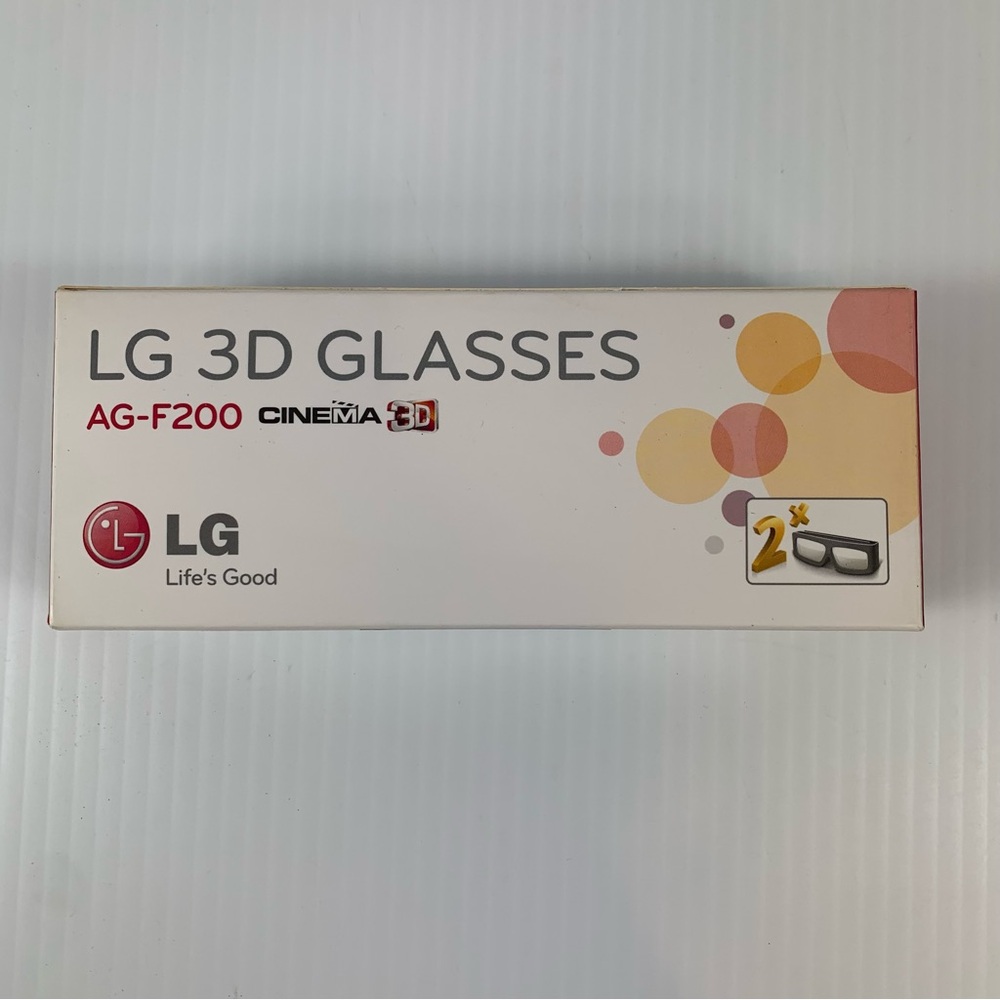 Genuine LG 3D Glasses AG-F200 Cinema 2 Pairs Orange and Navy Blue / Black OEM